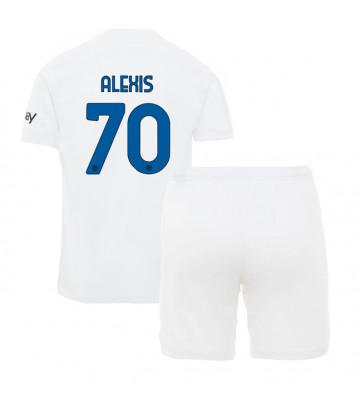 Inter Milan Alexis Sanchez #70 Borta Kläder Barn 2023-24 Kortärmad (+ Korta byxor)